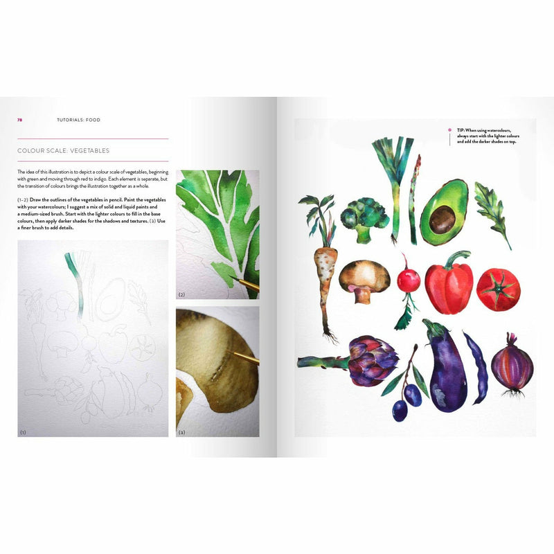 Paperback book titled "If You're Bored with Watercolour Read This Book" by Veronica Ballart Lilja, published by Ilex Press, displayed on a shelf