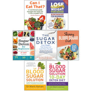 Set of seven paperback books on blood sugar diet, sugar detox, and health tips by Iota Jenefer Roberts and Patricia Farris Hayward.