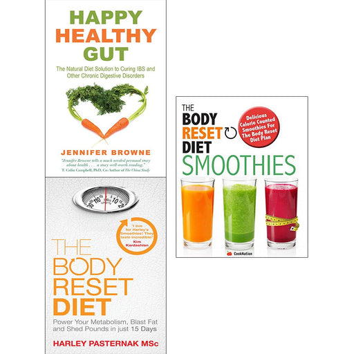 Happy healthy gut, body reset diet and smoothies 3 books collection set - The Book Bundle