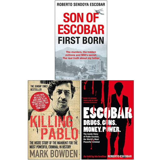 Son of Escobar First Born, Killing Pablo, Escobar 3 Books Collection Set - The Book Bundle