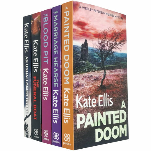 Kate Ellis Collection 5 Books Set (A Painted Doom, The Marriage Hearse, The Blood Pit, The Funeral Boat, An Unhallowed Grave) - The Book Bundle