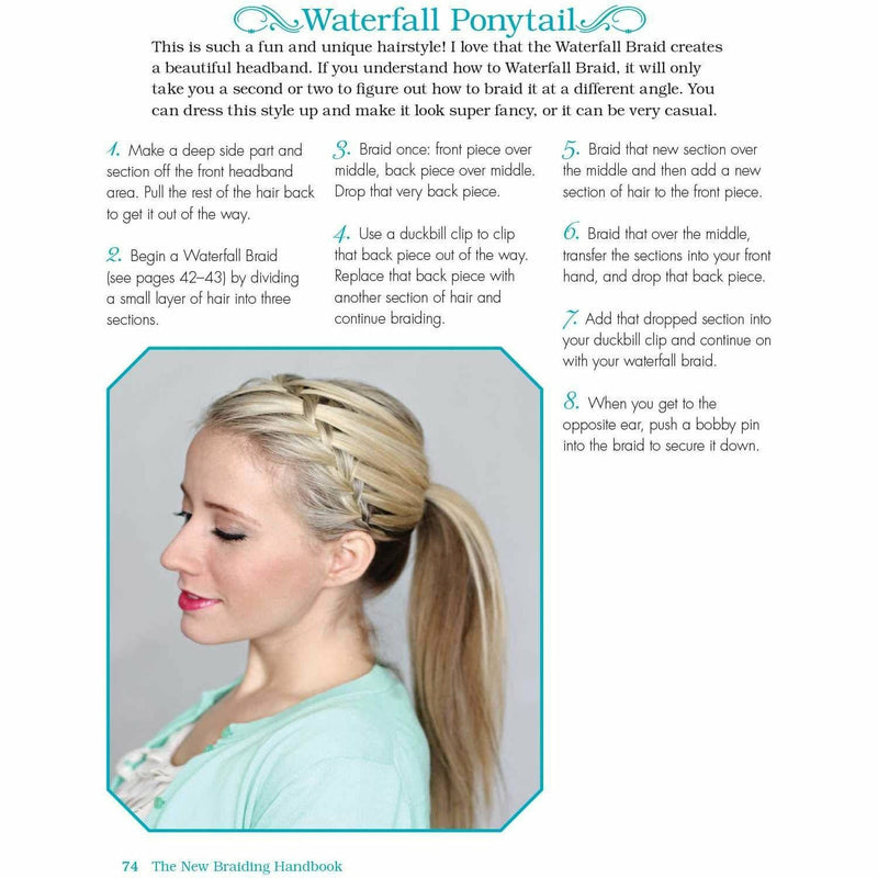 Paperback of the New Braiding Handbook by Abby Smith, featuring braided hairstyles on the cover.