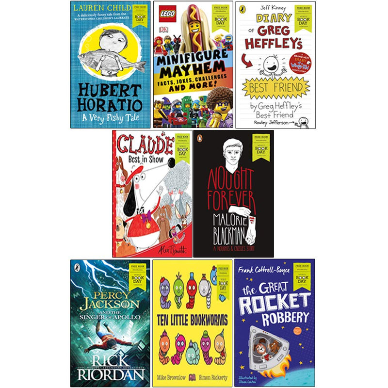 Rick Riordan World Book Day 2019 8-book collection set for kids and young readers, featuring fiction titles in mixed formats.