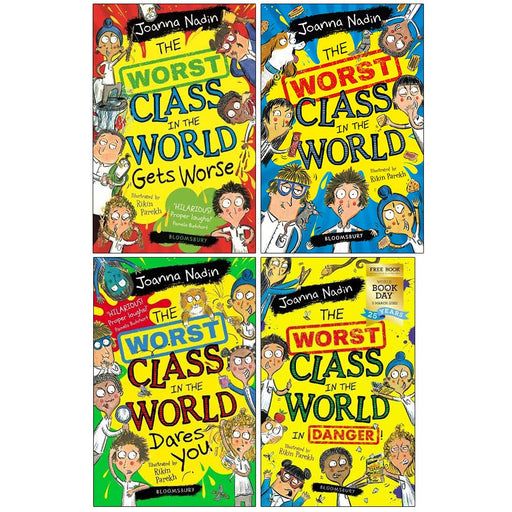 Joanna Nadin The Worst Class in the World Collection 4 Books Set (Gets Worse, The Worst Class in the World, Dares You, The Worst Class in the World in Danger World Book Day) - The Book Bundle