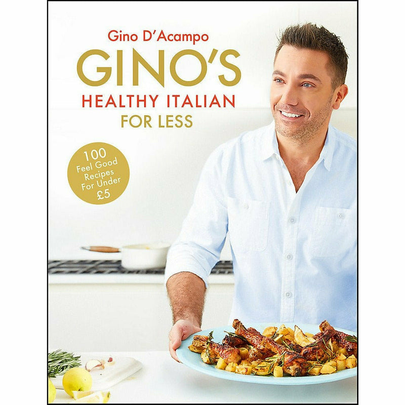 Gino's Italian Series By Gino D'Acampo 6 Books Collection Set (Gino's Healthy Italian for Less, Adriatic Escape,  Express ,  Family Adventure, Escape, A Taste of the Sun) - The Book Bundle