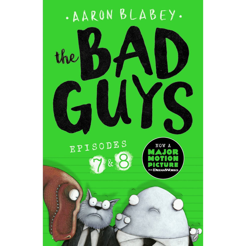 Four-book set of The Bad Guys Episodes 1-8 by Aaron Blabey, Scholastic collection featuring colorful cover illustrations.