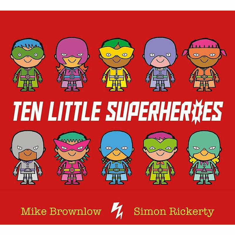Ten Little Series Collection 8 Books Set By Mike Brownlow (Dinosaurs, Monsters, Pirates, Princesses, Robots, Elves, Superheroes, Aliens)-Paperback - The Book Bundle