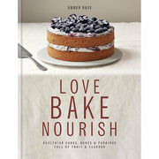 Love Bake Nourish book collection by Amber Rose, featuring three books on wholefoods, nourishing mind, body, and soul.
