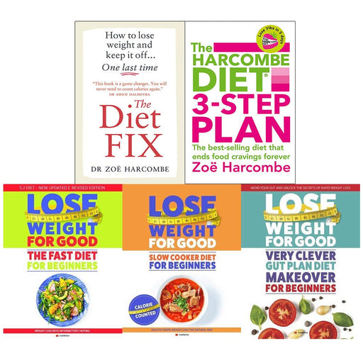 Diet fix, harcombe diet, lose weight for good fast diet for beginners, slow cooker diet, very clever gut plan 5 books collection set - The Book Bundle