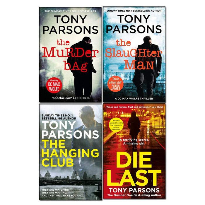Tony Parsons 4 Books Collection Set (The Murder Bag, The Slaughter Man, The Hanging Club, Die Last) - The Book Bundle