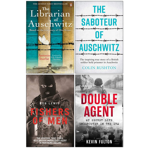 The Librarian of Auschwitz, Saboteur of Auschwitz, Fishers of Men, Double Agent 4 Books Set - The Book Bundle
