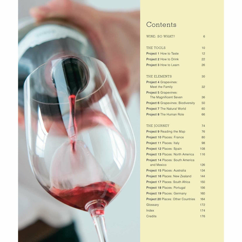 Hardcover copy of Andrew Jefford's Wine Course by Andrew Jefford, featuring a book cover with elegant wine-themed design.