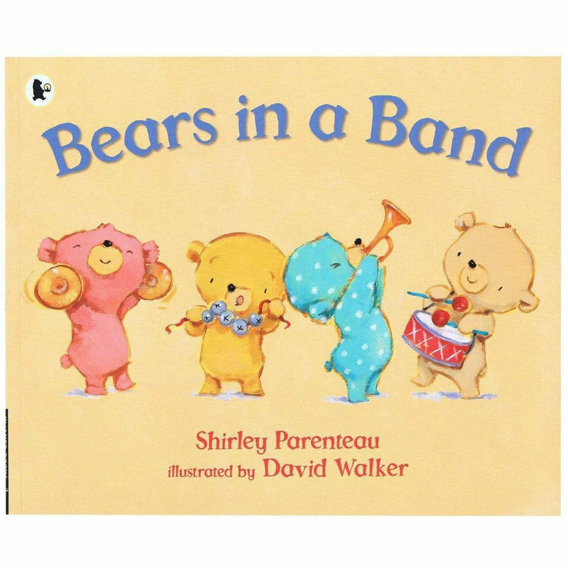 Bears Series 5 books collection by Shirley Parenteau, featuring beds, band, bath, birthday, and chairs, published by Walker Books.