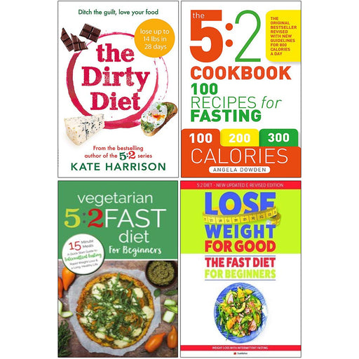 Dirty Diet, 5 2 Cookbook, Vegetarian 5 2 Fast Diet for Beginners, Fast Diet for Beginners 4 Books Collection Set - The Book Bundle