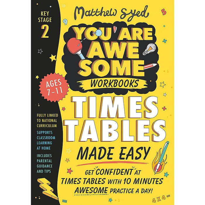 You Are Awesome Workbooks Made Easy 2 Books Collection Set By Matthew Syed (KS2 -Ages 7-11) - The Book Bundle