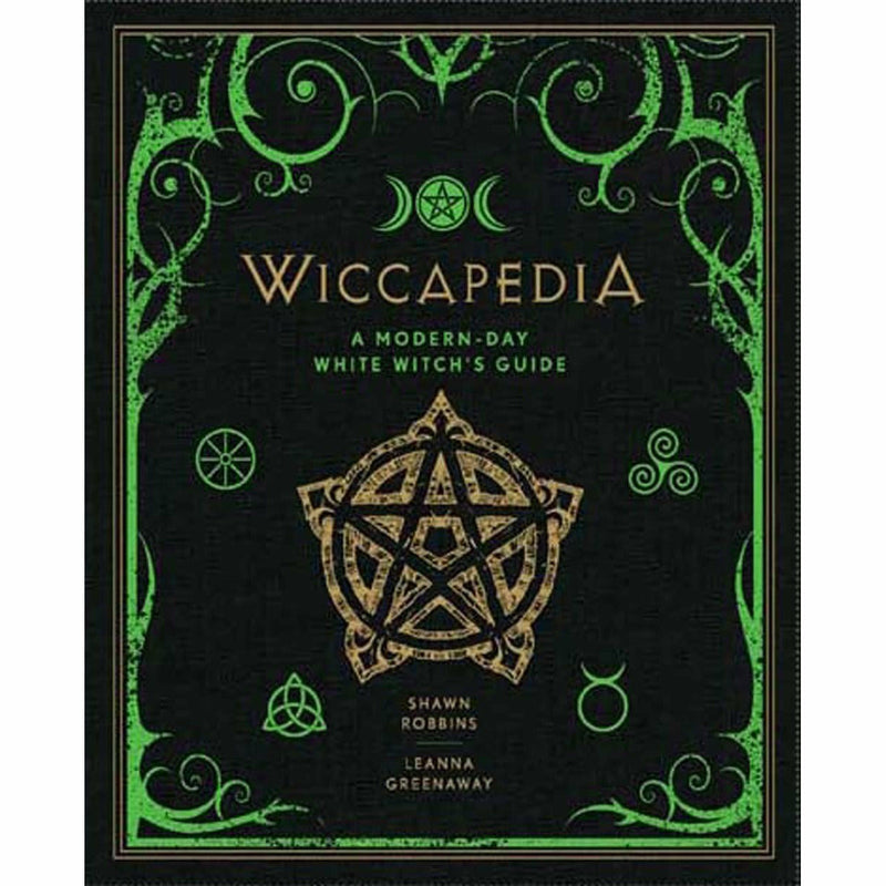 Sterling hardcover set of The Good Witch's Guide and Wiccapedia by Shawn Robbins, Charity Bedell, and Leanna Greenaway, featuring book covers.