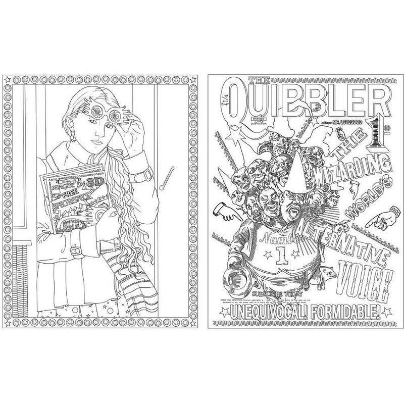 Harry Potter Magical Artefacts Colouring Book 4 by Warner Brothers, featuring archive artwork, paperback studio press edition.