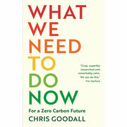 Two paperback books from "The Future We Choose" climate crisis collection by Christiana Figueres and Chris Goodall, authored by Tom Rivett-Carnac.
