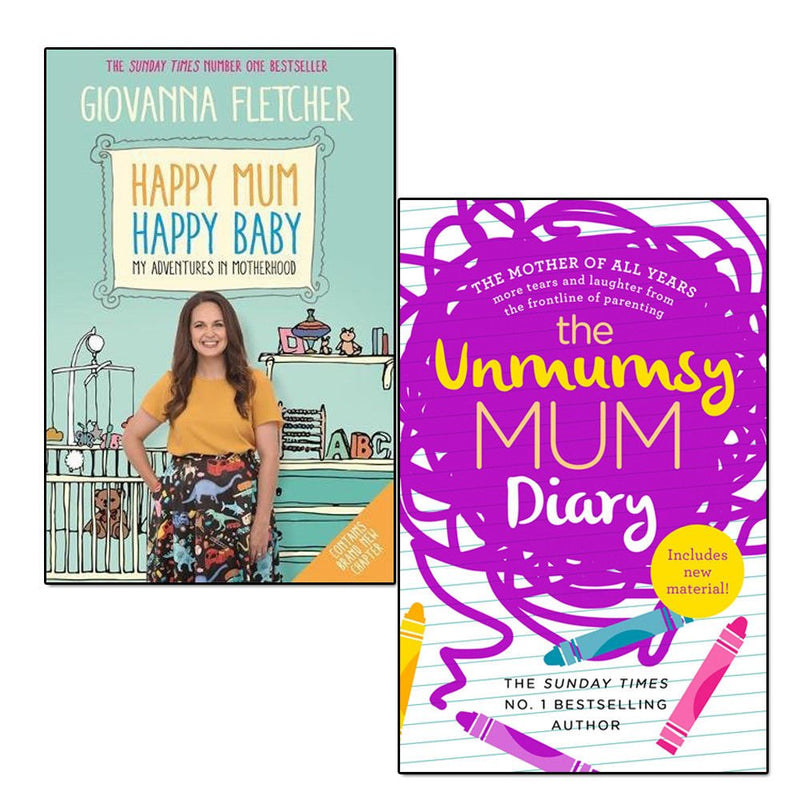 happy mum happy baby and the unmumsy mum diary 2 books collection set - my adventures into motherhood - The Book Bundle