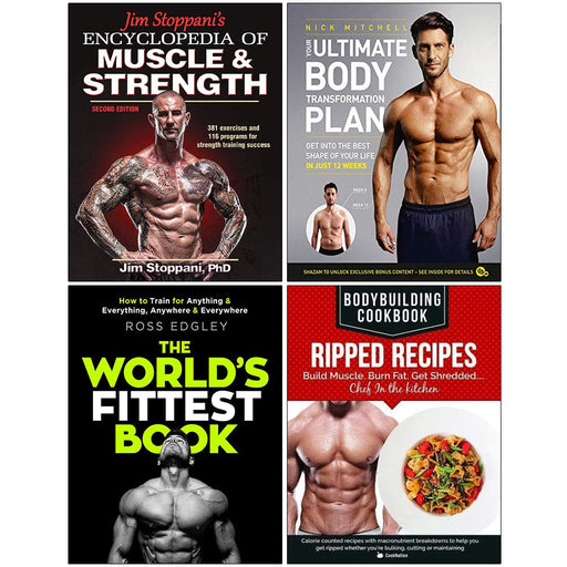 Jim Stoppani's Encyclopedia of Muscle & Strength, Your Ultimate Body Transformation Plan 4 Books Collection Set - The Book Bundle