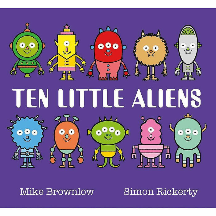 Ten Little Series Collection 8 Books Set By Mike Brownlow (Dinosaurs, Monsters, Pirates, Princesses, Robots, Elves, Superheroes, Aliens)-Paperback - The Book Bundle
