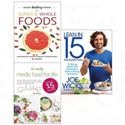 Set of three paperback Lean In 15 books by Joe Wicks, non-fiction diet and fitness collection by Iota Publishing and Bluebird.