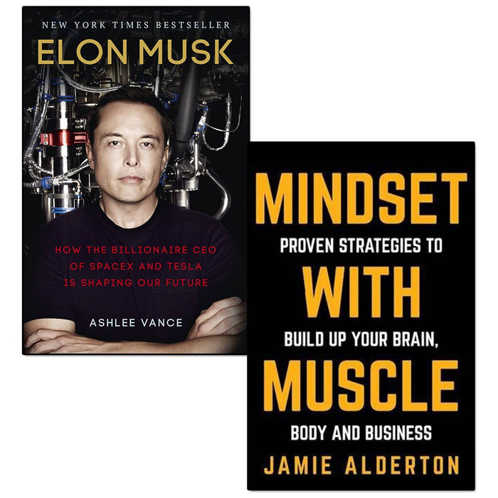 Elon musk and mindset with muscle 2 books collection set - The Book Bundle