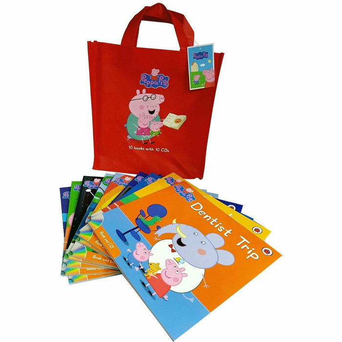 Book And CD collection - Peppa Pig 10 books set including CD - The Book Bundle