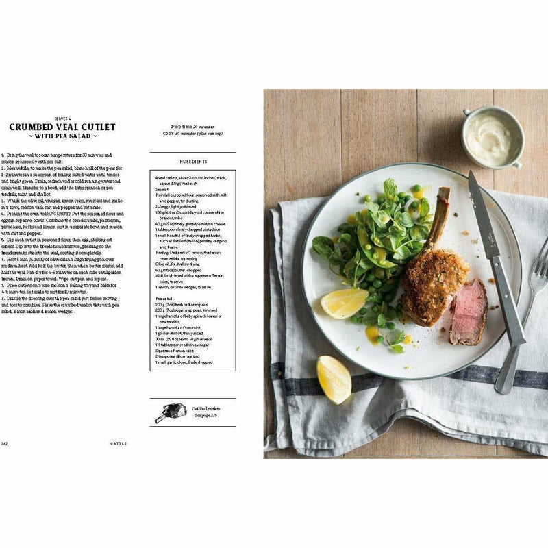 Hardcover copy of "Meat: The Ultimate Companion" by Anthony Puharich, featuring a cover image with meat-related visuals.
