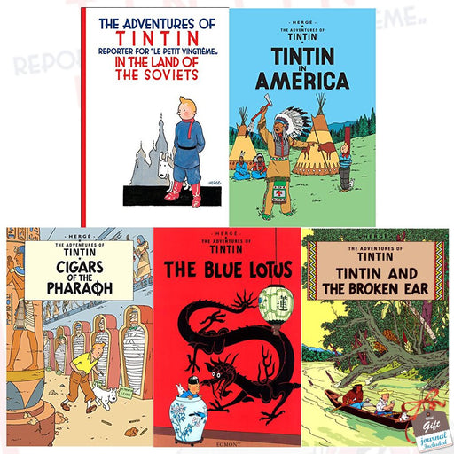 The Adventures of Tintin Collection Series 1 : 5 Books Set With Gift Journal - The Book Bundle