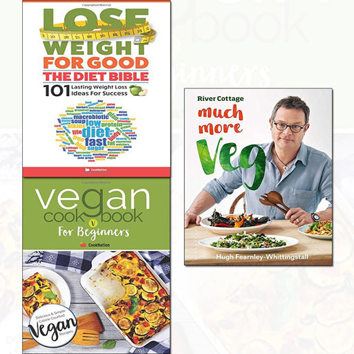 river cottage,vegan cookbook for beginners,lose weight for good 3 books collection set - The Book Bundle
