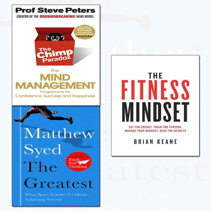 Greatest,The Fitness Mindset and Chimp Paradox 3 Books Collection Set - The Book Bundle