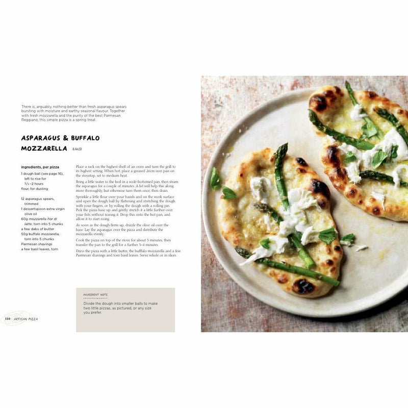 Hardcover book titled "Franco Manca: Artisan Pizza to Make Perfectly at Home" by Giuseppe Mascoli & Bridget Hugo, featuring pizza recipes.