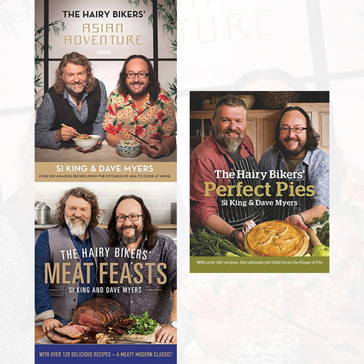 Hairy Bikers Collection 3 Books Set (Asian Adventure, Meat Feasts,Perfect Pies) - The Book Bundle