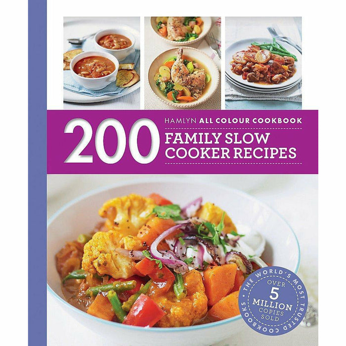 200 family slow cooker recipes,classic 1000 and 5 simple ingredients 3 books collection set - The Book Bundle