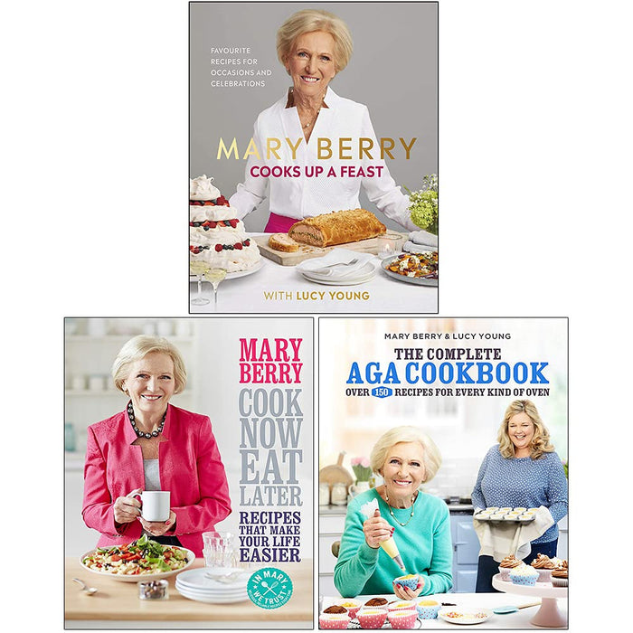 Mary Berry Collection 3 Books Set (Mary Berry Cooks Up A Feast, Cook Now Eat Later, The Complete Aga Cookbook) - The Book Bundle