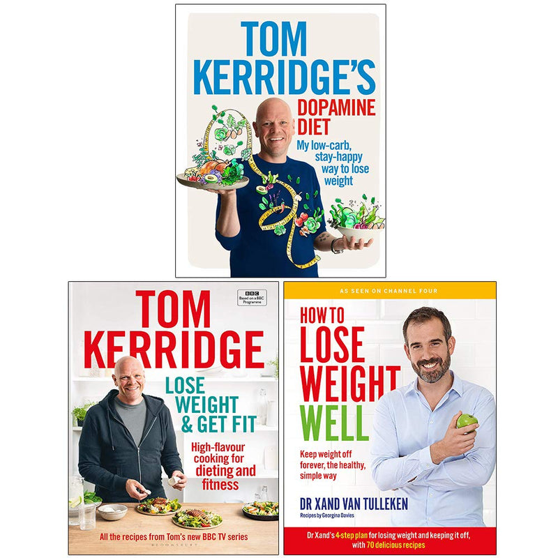 Tom Kerridge's Dopamine Diet three-book collection set featuring non-fiction weight loss guides, in mixed formats from Bloom & Iota.