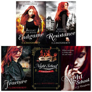 Night School 5 Books Collection set by C. J. Daugherty, young adult paperback series, featuring book covers and spines.