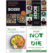 Set of seven non-fiction cookbooks including Bosh Simple Recipes and Bish Bash Bosh by Ian Theasby and Henry Firth, featuring mixed formats.