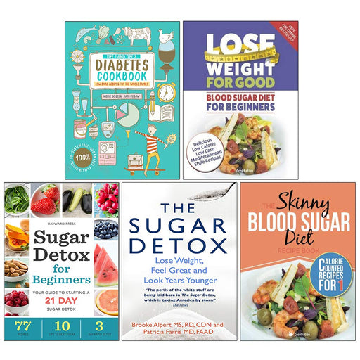Type 1 and Type 2 Diabetes Cookbook, Blood Sugar Diet, Sugar Detox for Beginners, The Sugar Detox 5 Books Collection Set - The Book Bundle