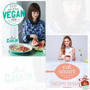 Keep It Vegan and Eat Smart book collection by Áine Carlin and Niomi Smart, featuring non-fiction hardback cookbooks.