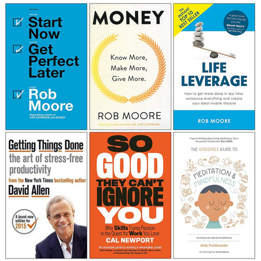 Start Now,Money Know,Life Leverage,Getting ,So Good,The Headspace& Meditation 6 Books Collection Set - The Book Bundle