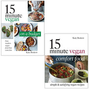 15 Minute Vegan On a Budget & 15 Minute Vegan Comfort Food By Katy Beskow 2 Books Collection Set - The Book Bundle