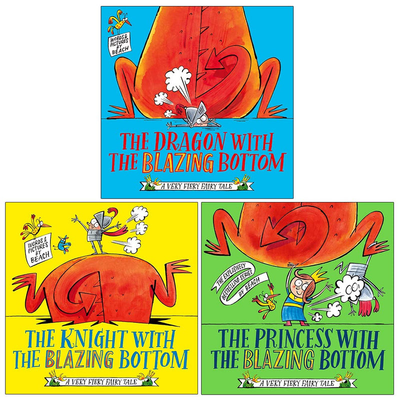 A Very Fiery Fairy Tale Collection 3 Books Set  Beach  The Knight With the Blazing Bottom, The Princess With The Blazing Bottom, - The Book Bundle