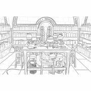 Harry Potter Magical Places and Characters Colouring Book 3 by Warner Brothers, featuring detailed illustrations of iconic scenes and characters.