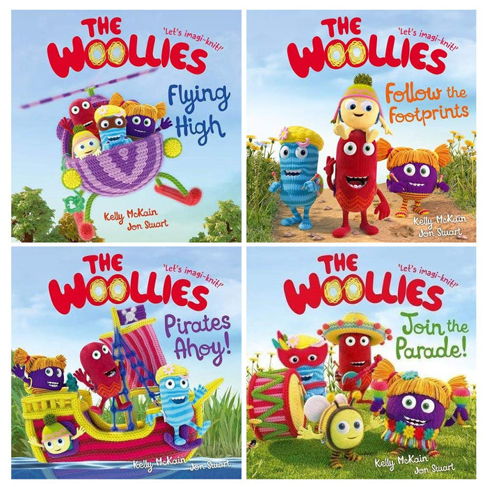 The Woollies Series 4 Books Collection Set by Kelly McKain (Flying High, Follow the Footprints, Pirates Ahoy, Join the Parade) - The Book Bundle