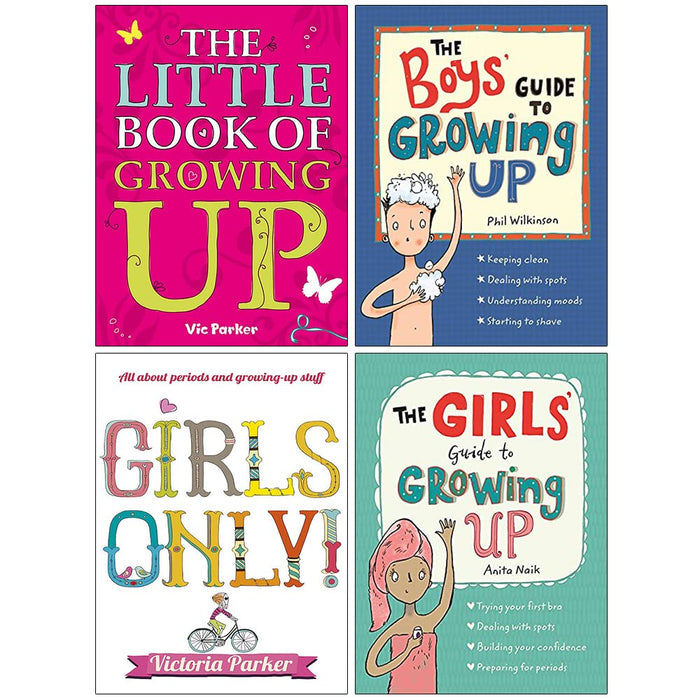 Little Book of Growing Up, The Boys Guide to Growing Up, Girls Only & The Girls' Guide to Growing Up 4 Books Collection Set - The Book Bundle
