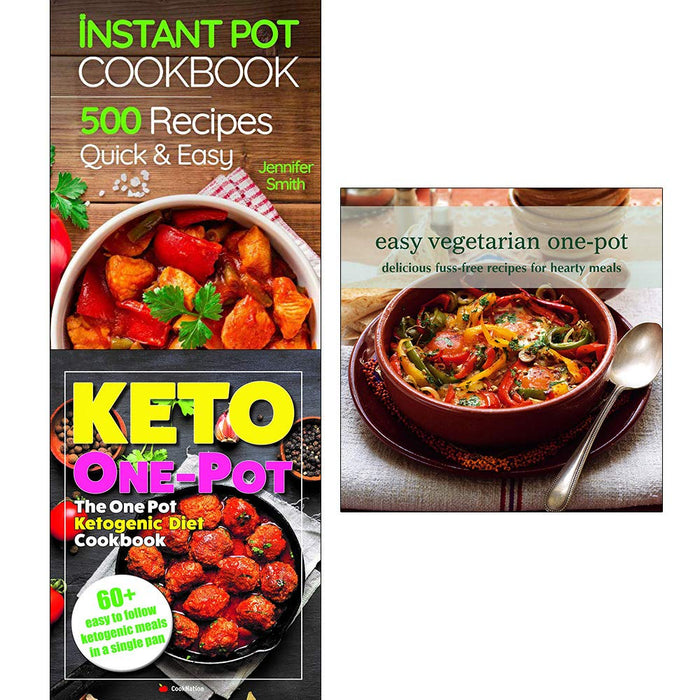 Instant pot pressure cooker cookbook, one pot keto diet, easy vegetarian one-pot 3 books collection set - The Book Bundle
