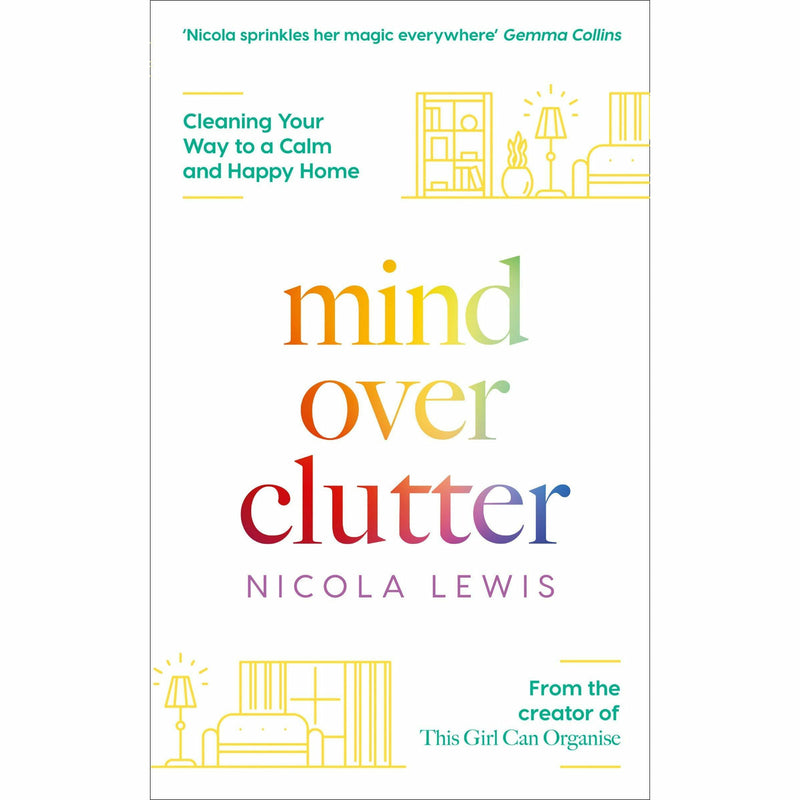 Set of two paperback books, "The Life-Changing Magic of Tidying" and "Mind Over Clutter" by Marie Kondo, featuring colorful covers.