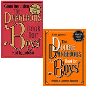 Hardcover books set of The Dangerous Book for Boys and The Double Dangerous Book for Boys by Conn Iggulden, non-fiction collection.